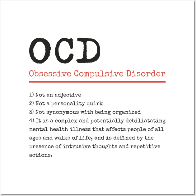 OCD - Obsessive Compulsive Disorder Dictionary Wall Art by GoPath